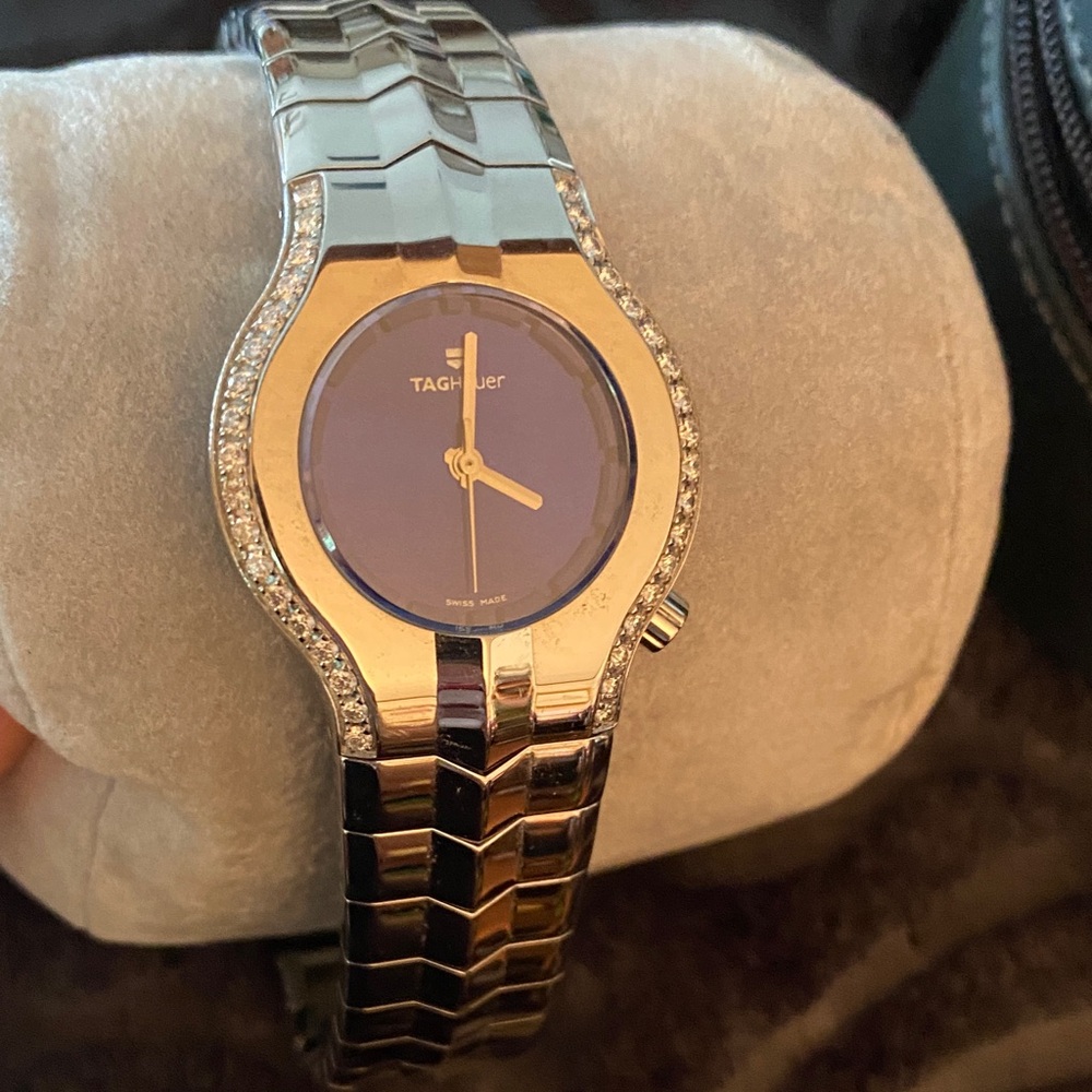 Tag Huer  alter ego   Watch with a blue  Dial and 30 hand set Diamond 💎 bezel